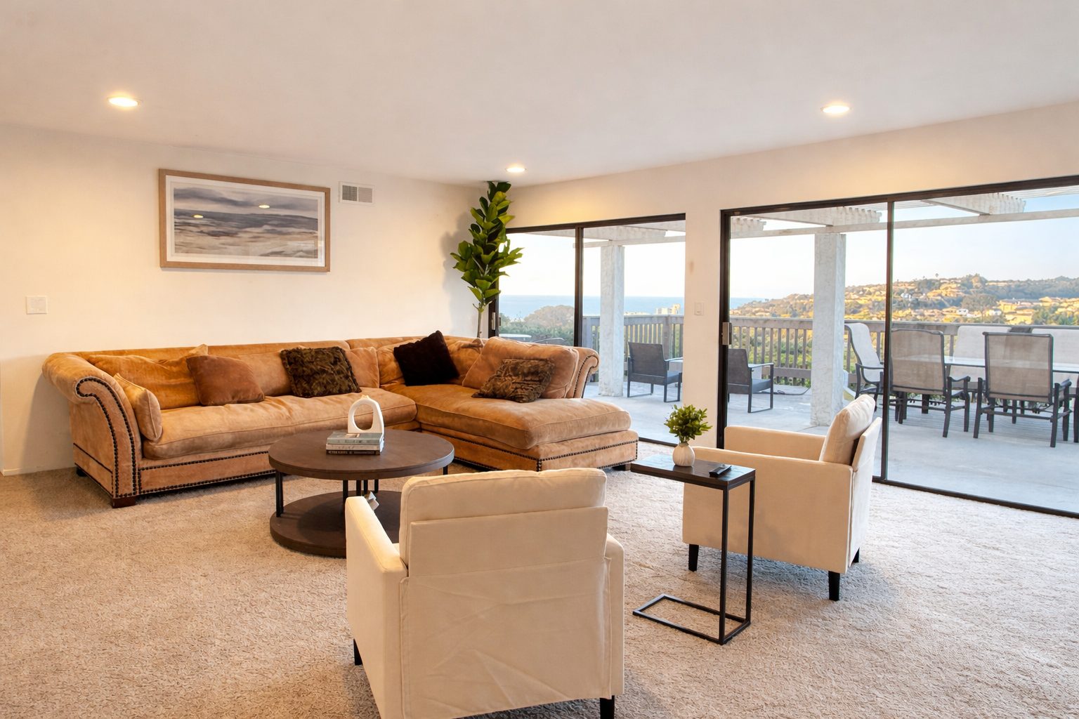 Ocean-view living room