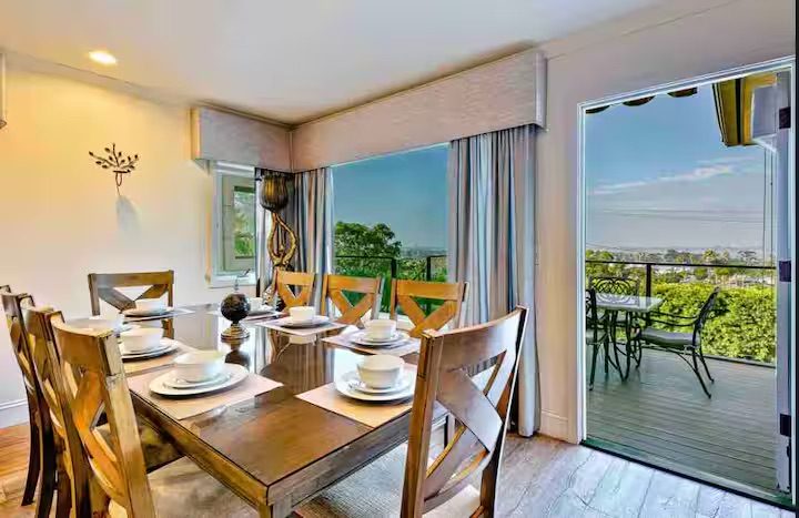 Dining room with bay view